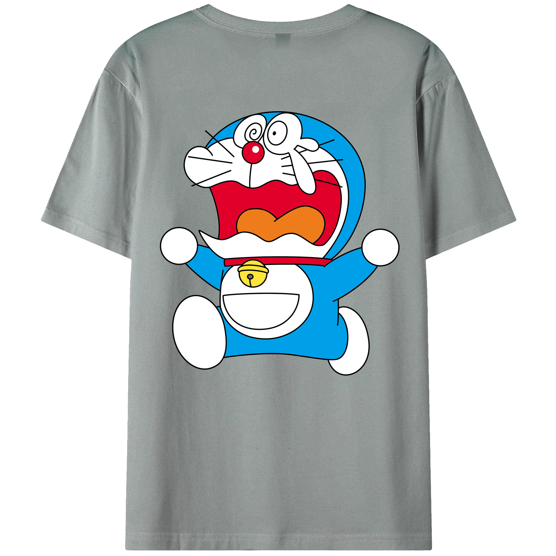 （画像用） ドラえもん Doraemon 綿100％ メンズ半袖Tシャツ（バックプリント） 通気性